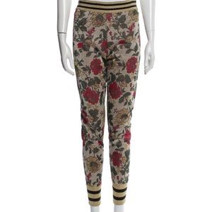 GUCCI sparkly floral jacquard leggings M